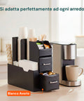Coffee station organizer nero compatto