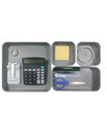 Set 4 Organizer Multiuso Impilabili in ABS di 3 Diverse Dimensioni