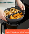 Set Cestino e Divisorio in Silicone per Friggitrice ad Aria – Accessori Pieghevoli Ø22 cm