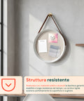 Bacheca in Sughero da Parete – Diametro 39 cm con Design Moderno