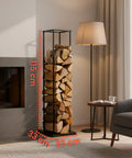 Scaffale Portalegna in Metallo – Supporto Salvaspazio 33×33×115 cm