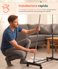 Appendiabiti Regolabile in Metallo – Stand Portabiti con Ruote 360° da 85 a 160 cm