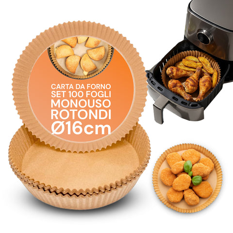 Set van 100 stuks bakpapier voor de heteluchtfriteuse - waterdicht en hittebestendig