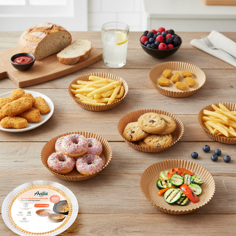 Set van 100 stuks bakpapier voor de heteluchtfriteuse - waterdicht en hittebestendig