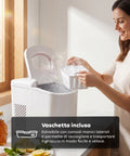 Macchina per il Ghiaccio con serbatoio 1,7L con paletta e vaschetta estraibile inclusa - 150W