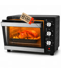 Forno Elettrico da Banco 45 Litri Ventilato con Timer e Doppio Vetro 1800W con Accessori