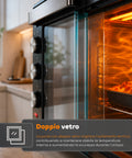 Forno Elettrico Ventilato 66 Litri 2200 Watt con Girarrosto e Accessori 5 Modalità di Cottura