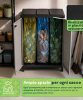 Armadio raccolta differenziata con ante chiuse
