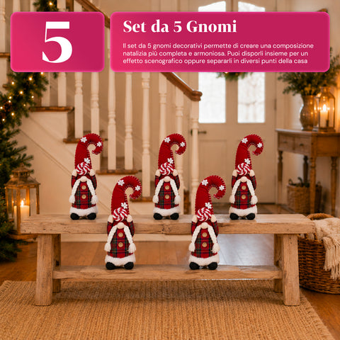 Decoratieve kerstdwerg van zachte stof, kerstdecoratie voor op tafel met lange muts en sneeuwvlokken, verkrijgbaar in 35 en 50 cm