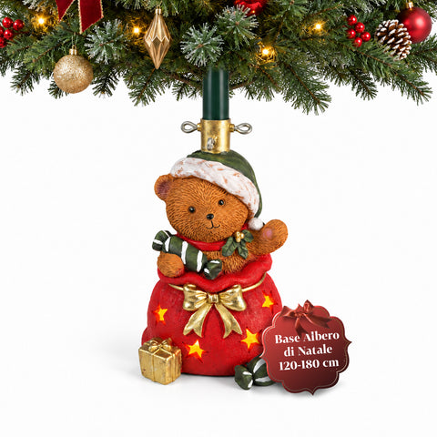 Decoratieve kerstboomstandaard, 10 uitvoeringen, van ijzer en magnesium, universele bevestiging, voor bomen tot 210 cm, 2 modellen met ledverlichting