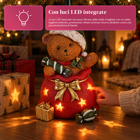 Decoratieve kerstboomstandaard, 10 uitvoeringen, van ijzer en magnesium, universele bevestiging, voor bomen tot 210 cm, 2 modellen met ledverlichting