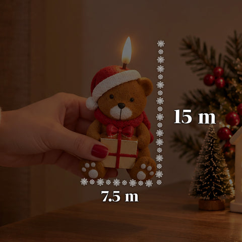 Batterijgevoede led-kerstkaars in 3 varianten – kerstman met boom, beertje en berengezicht, realistische vlameffect, kerstdecoratie