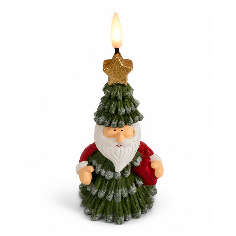 Batterijgevoede led-kerstkaars in 3 varianten – kerstman met boom, beertje en berengezicht, realistische vlameffect, kerstdecoratie