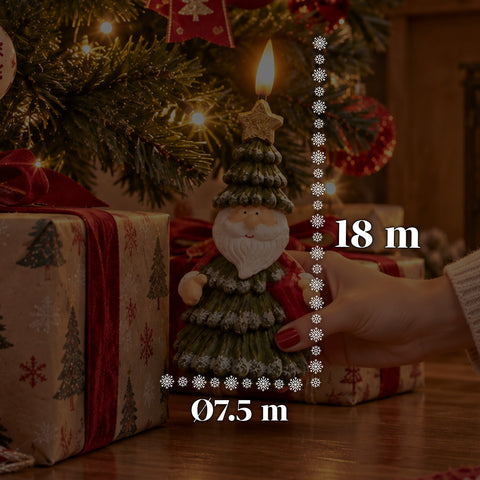 Batterijgevoede led-kerstkaars in 3 varianten – kerstman met boom, beertje en berengezicht, realistische vlameffect, kerstdecoratie