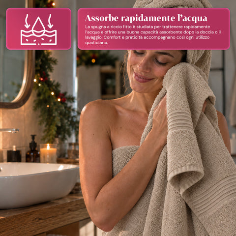 Set van 3 handdoeken van 100% katoen – badset met badlaken 90x140, handdoek 60x100 en gastendoekje 40x60 cm, zacht en absorberend, 6 kleuren