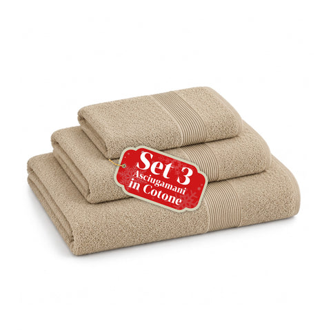Set van 3 handdoeken van 100% katoen – badset met badlaken 90x140, handdoek 60x100 en gastendoekje 40x60 cm, zacht en absorberend, 6 kleuren