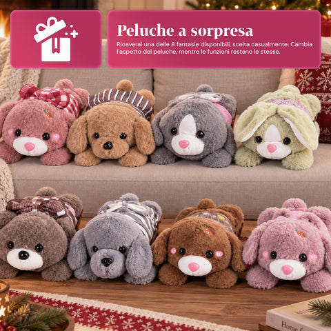 Elektrische knuffel-handwarmer met oplaadbare warmwaterzak, 2 vakken, 4-5 uur warmte, afneembare hoes met rits - Blind Box