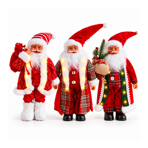 Kerstman met verlichting en muziek, decoratief kerstbeeld van 65-95-120 cm, lichtgevend ornament op batterijen - Blind Box