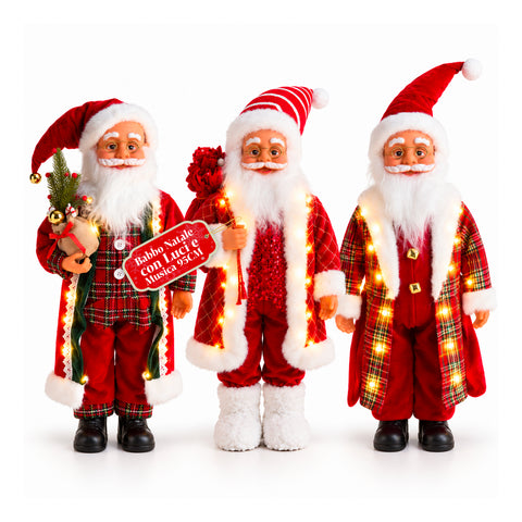 Kerstman met verlichting en muziek, decoratief kerstbeeld van 65-95-120 cm, lichtgevend ornament op batterijen - Blind Box