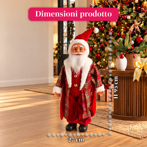 Kerstman met verlichting en muziek, decoratief kerstbeeld van 65-95-120 cm, lichtgevend ornament op batterijen - Blind Box