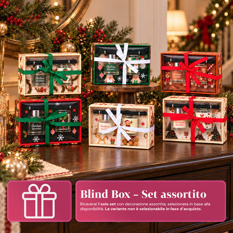 Set voor geurverspreiding met stokjesdiffuser en geurkaars, kerstgeuren, kerstcadeauset