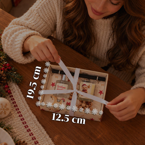 Set voor geurverspreiding met stokjesdiffuser en geurkaars, kerstgeuren, kerstcadeauset