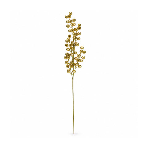 Kunsttak met rode bessen 65cm of goudkleurige bessen 60 cm, kerstdecoratie