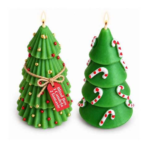 Kerstboomkaars 14 cm, geurloos, van paraffine, assorti decoratie