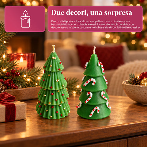 Kerstboomkaars 14 cm, geurloos, van paraffine, assorti decoratie
