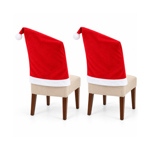 Kerststoelhoes in de vorm van een kerstmuts, 50x60 cm
