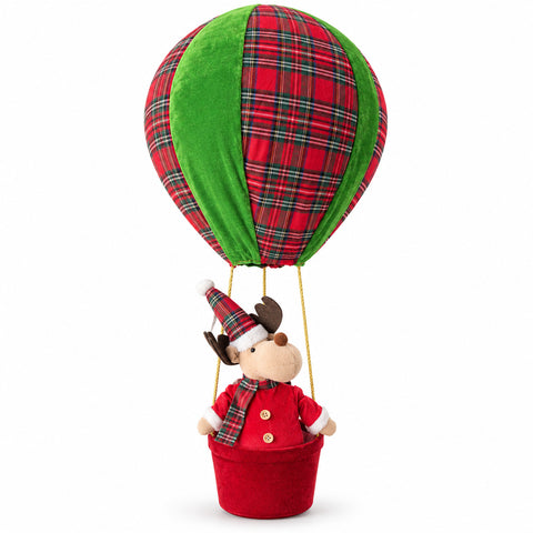 Kerstdecoratie voor binnen – Luchtballon met de kerstman en feestelijke details