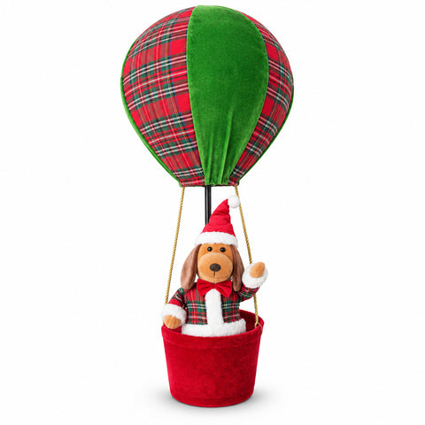 Kerstdecoratie voor binnen – Luchtballon met de kerstman en feestelijke details