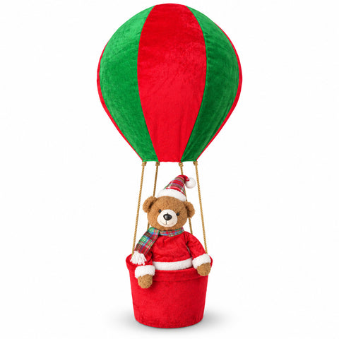 Kerstdecoratie voor binnen – Luchtballon met de kerstman en feestelijke details