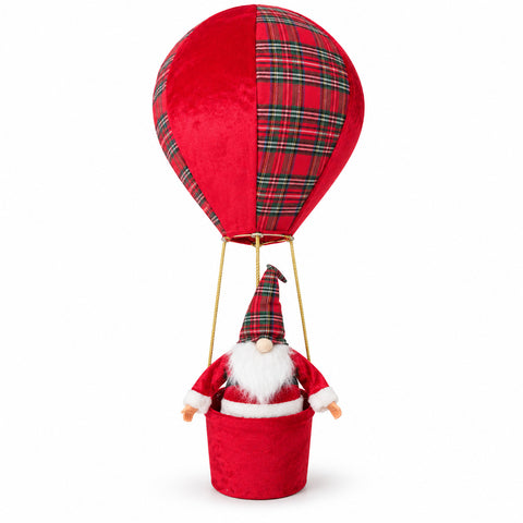 Kerstdecoratie voor binnen – Luchtballon met de kerstman en feestelijke details