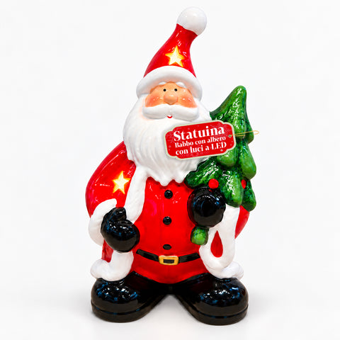 Lichtgevend keramieken kerstbeeldje van 26 cm met ledverlichting, 10 figuren