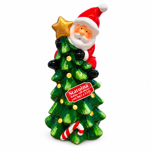 Lichtgevend keramieken kerstbeeldje van 26 cm met ledverlichting, 10 figuren
