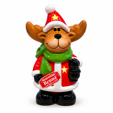 Lichtgevend keramieken kerstbeeldje van 26 cm met ledverlichting, 10 figuren