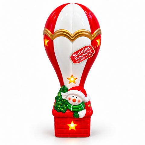 Lichtgevend keramieken kerstbeeldje van 26 cm met ledverlichting, 10 figuren