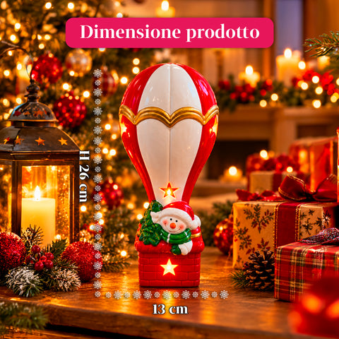 Lichtgevend keramieken kerstbeeldje van 26 cm met ledverlichting, 10 figuren