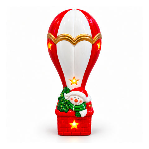 Lichtgevend keramieken kerstbeeldje van 26 cm met ledverlichting, 10 figuren