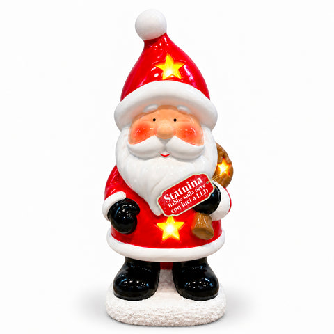 Lichtgevend keramieken kerstbeeldje van 26 cm met ledverlichting, 10 figuren