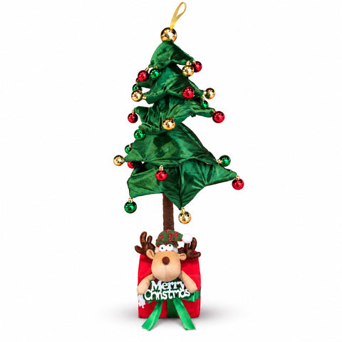 Uitschuifbare kerstboom van 90 en 95 cm met cadeauverpakking en figuren