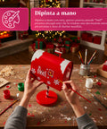 Cassetta Postale di Natale Rossa e Bianca H50 cm in Stile Americano