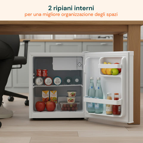 Mini Frigo 45L Bianco da Tavolo – Temperatura Regolabile da 2° a 12°C