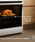 Cucina 60cm con 4 Fuochi e Forno Elettrico 1900W – Classica e Potente