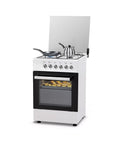 Cucina 60cm con 4 Fuochi e Forno Elettrico 1900W – Classica e Potente