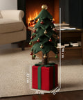 Albero di Natale Estensibile 90 cm – Con Luci e Base Pacco Regalo