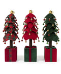 Albero di Natale Estensibile 90 cm – Con Luci e Base Pacco Regalo