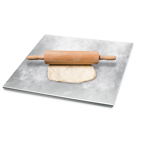 Deegplank van gesatineerd roestvrij staal 304 met opstaande rand van 2 cm