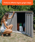 Shed Portattrezzi da Esterno in Plastica Riciclata Resistente UV